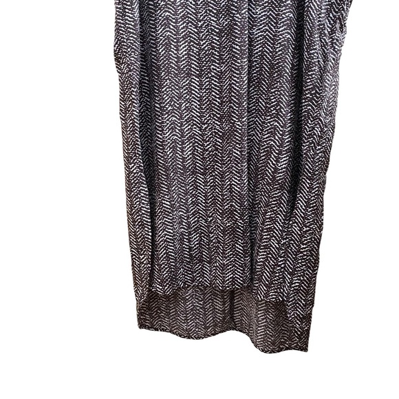 Banana Republic Black & White Mumu Dress Lightweight Boho Maxi Dress Size Large - Picture 5 of 8